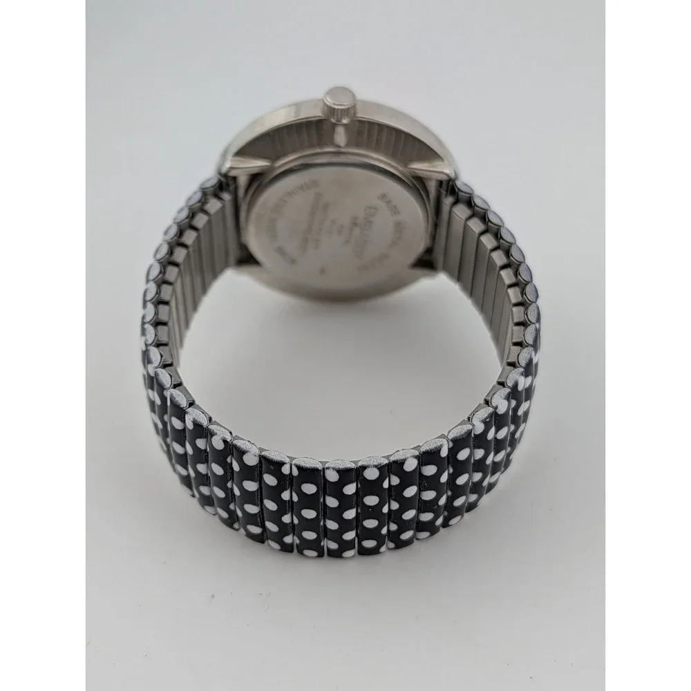 Embassy Women's watch 42mm Case Polka Dot Stretch Band- New Battery